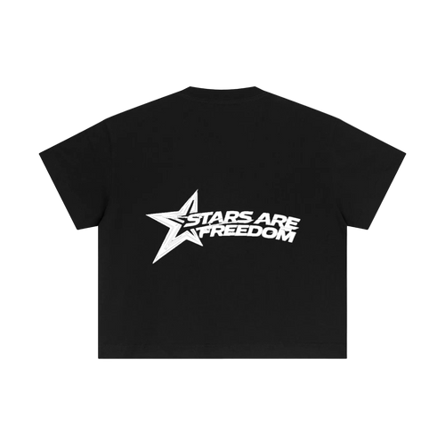 STARS ARE FREEDOM "KNOCKED OUT" BOXY T-Shirt BLACK