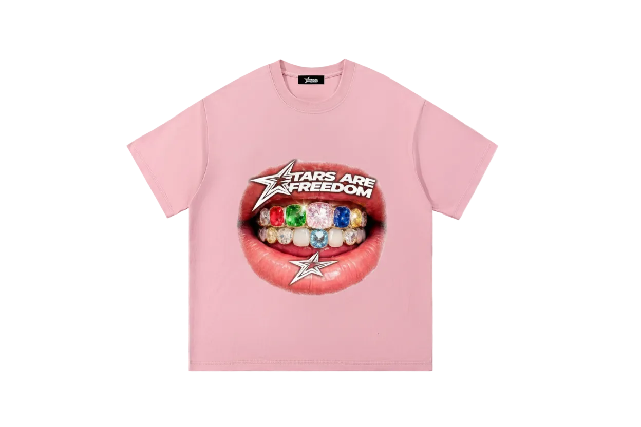Stars Are Freedom Graphic T Pink
