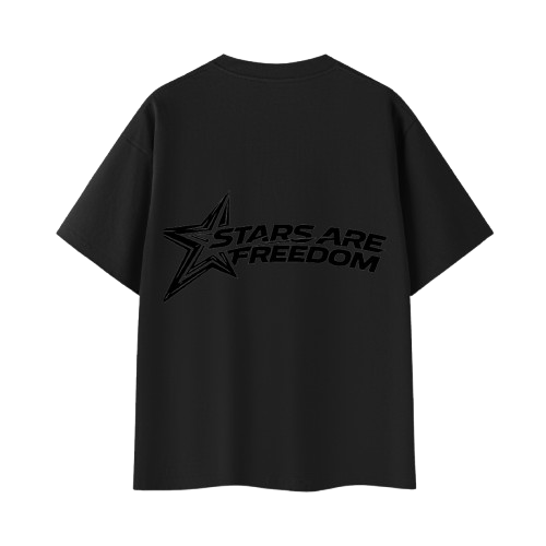 Stars Are Freedom Graphic T Black