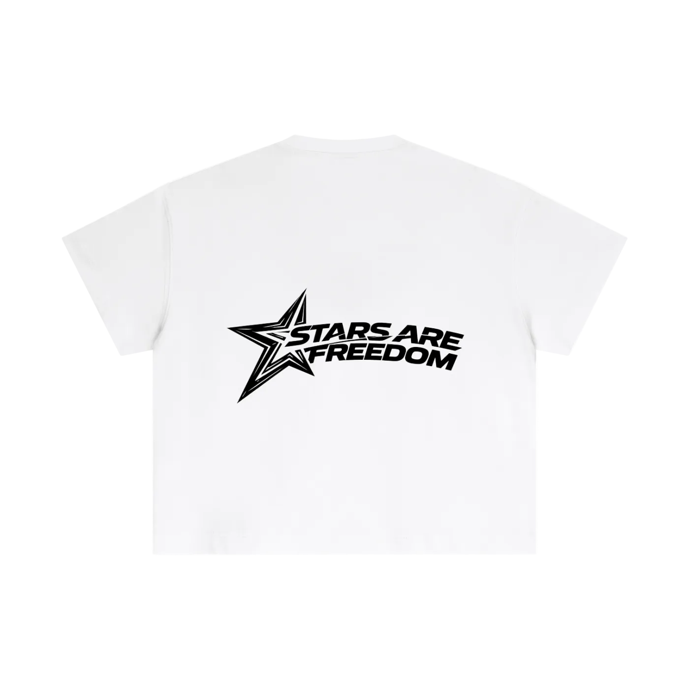 STARS ARE FREEDOM "KNOCKED OUT" BOXY T-Shirt WHITE