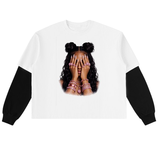 STARS ARE FREEDOM "Unseen Stars" Layered Sleeve T Shirt