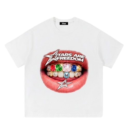 Stars Are Freedom Graphic T White